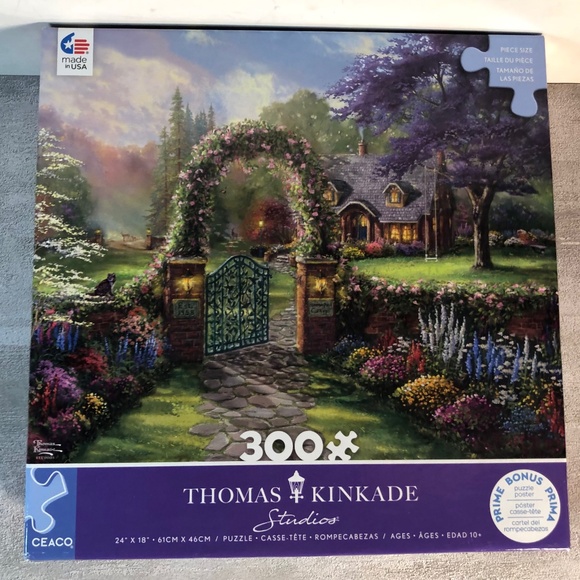 Thomas Kinkade - Inspirations - Hummingbird Cottage - 300 Piece Jigsaw Puzzle - Picture 1 of 7